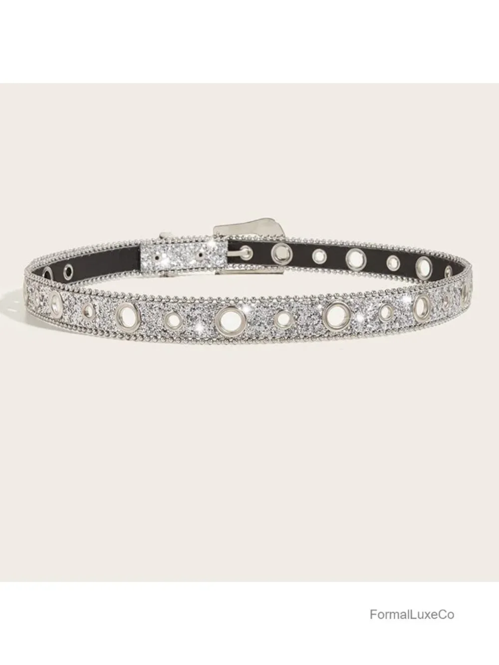 Rhinestone Western Cowgirl Studded Leather Belt Women Men Waist 27-39